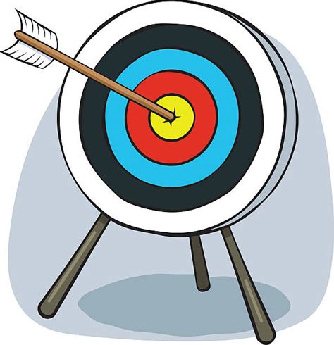 Royalty Free Cartoon Of The Bullseye Target Clip Art Vector Images