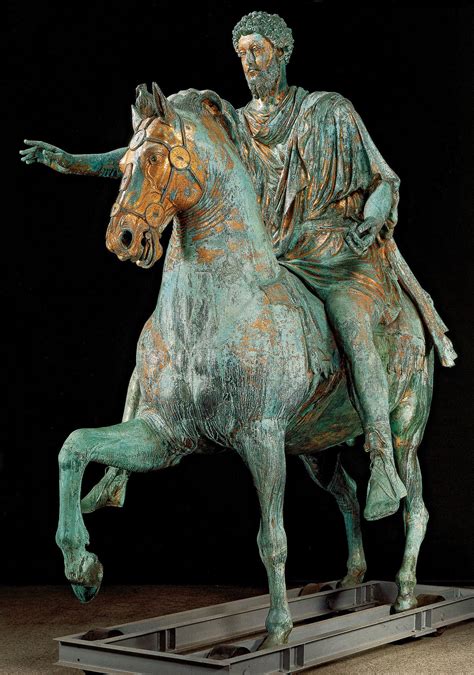 Equestrian Statue Of Marcus Aurelius In The Capitoline Museum Rome