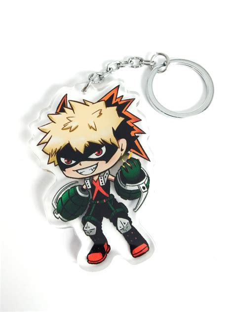 Boku No Hero Anime Acrylic Keychain Bakugou Todoroki Entertainment J Pop On Carousell