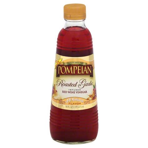 Pompeian Roasted Garlic Infused Red Wine Vinegar Shop Vinegar