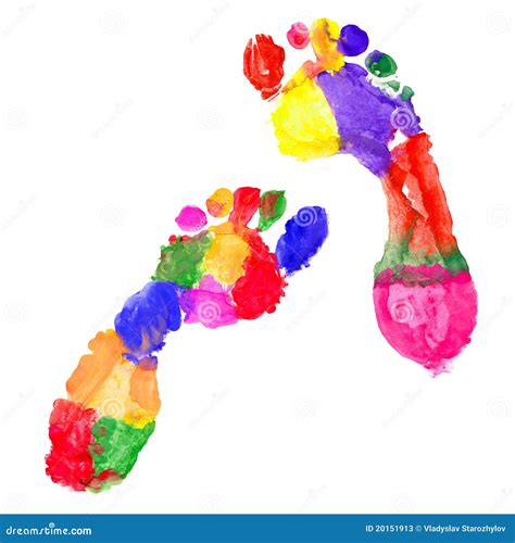 Multi Colored Footprints Stock Image Image Of Print 20151913