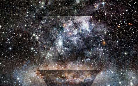 Galaxies And Triangles Galaxy Sky Digital Art 2560x1600 Hd