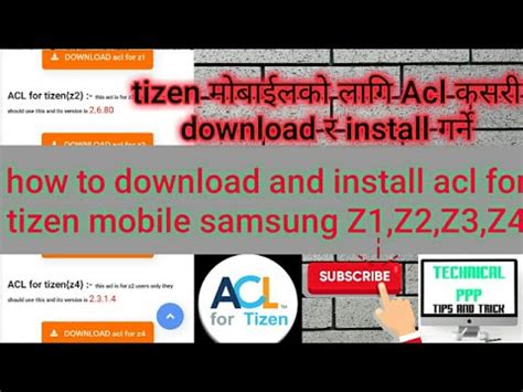 Thanks to this, you can use them much more easily and quickly. how to download and install acl for tizen mobile samsung Z1,Z2,Z3,Z4 - YouTube