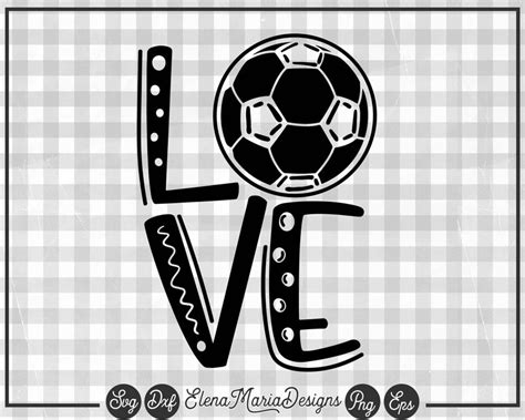 Love Soccer Svg File Soccer Ball Svg Eps Png Clip Art Cricut Etsy
