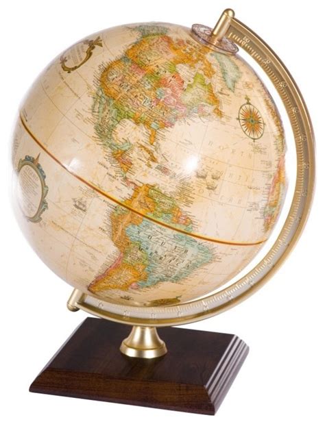 Forester 9 Antique Desk Globe Traditional World Globes By