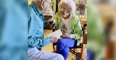 grandpa gets down on one knee to ask his wife of 72 years the sweetest question
