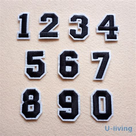 1pcs 0 9 Number Mix Patch For Clothing Iron On Embroidered Sew Applique