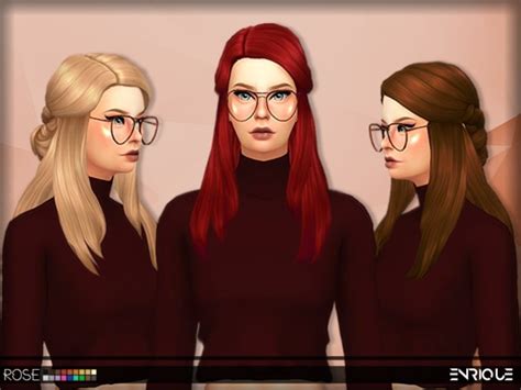 Enriques4 Rose Hair By Jruvv At Tsr Sims 4 Updates