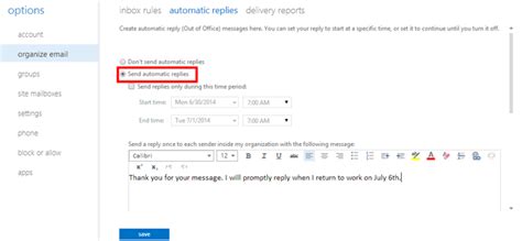 Setting Up A Vacation Email Automatic Response It Services