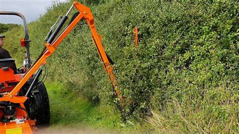 Side Cut With Farm Master Hfsc1600 Compact Tractor Hedge Cutter For