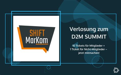 Ticketverlosung Für Den D2m Summit Bvcm