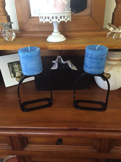 Candle Holders Made Out Of Stirrups Reuse Recycle Reuse Recycling