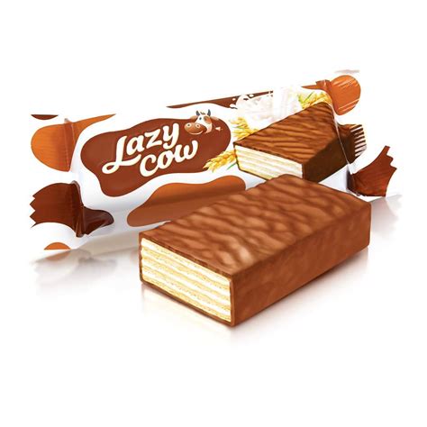 Roshen Wafer Candy Lazy Cow With Milk Cream Filling Kosher Delicious Flavorful Sweets Bulk
