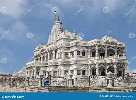 Radhe Krishna Temple Mathura Stock Image Image Of Blue Architecture