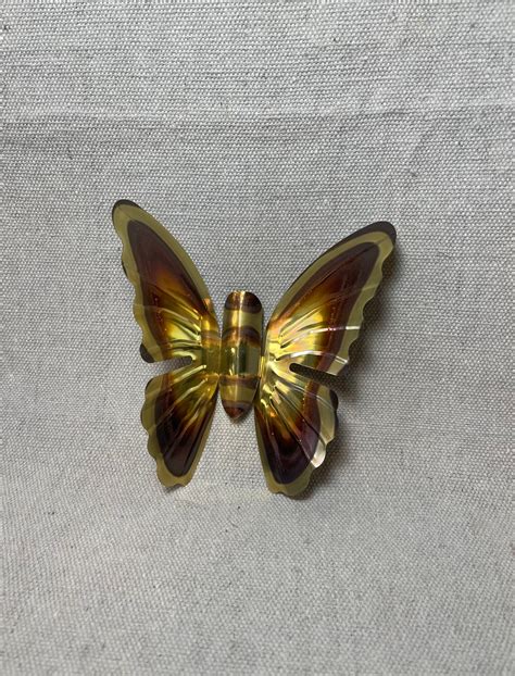 Vintage Brass Colored Butterfly Wall Hangingsvintage Wall Etsy
