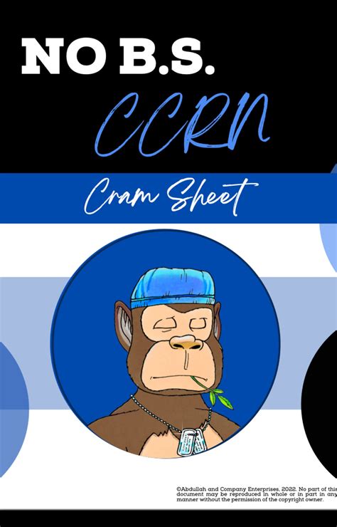 Ccrn Cram Sheet Cheat Sheet Etsy Uk