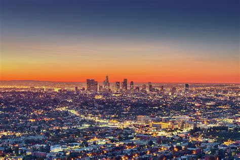 Cityscape At Dawn Los Angeles By John M Lund Photography Inc