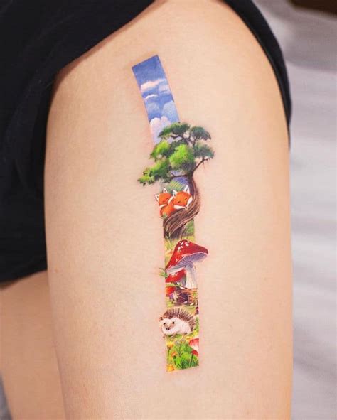 Rectangular Tattoos Reveal Body Art Inspired By Chinese Paintings