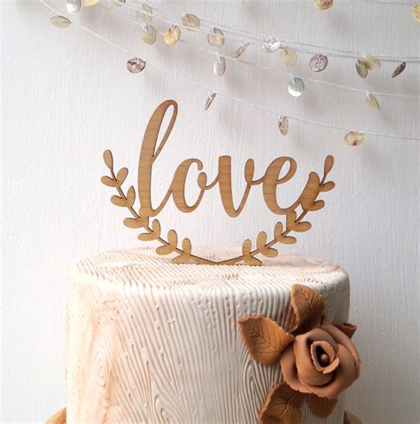 Wedding Cake Topper Love Cake Topper Rustic By Corkcountrycottage
