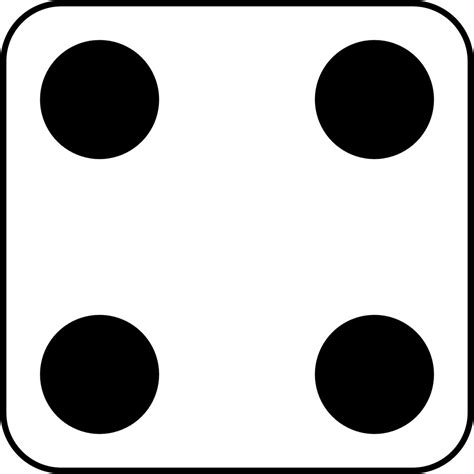 Number 4 Clipart Dice Number 4 Dice Transparent Free
