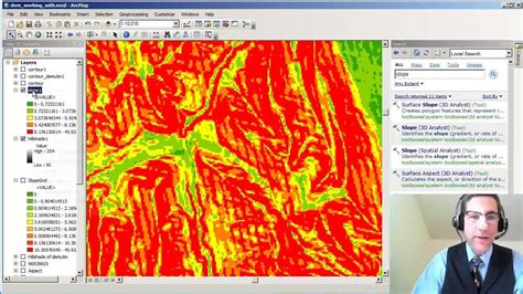 Creating Slope Map In Arcgis Map Digital Elevation Model Create A Map