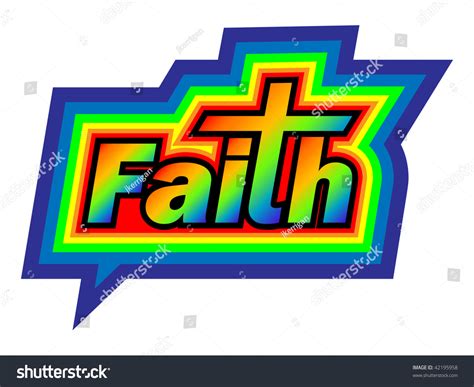 Illustration Faith Text Rainbow Graffiti Stock Illustration 42195958