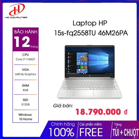 Laptop HP 15s fq2558TU 46M26PA Chính hãng Tất