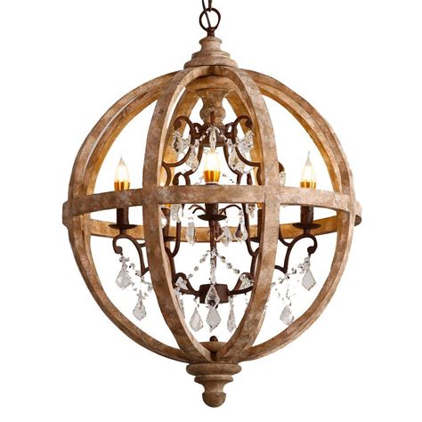 Check out our wooden globe pendant selection for the very best in unique or custom, handmade pieces from our shops. Lovedima New 24" Wide Retro Rustic Weathered Wooden Globe Chandelier Crystal 5-Light Pendant ...