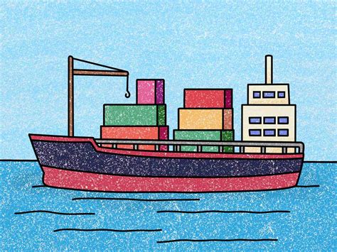 How To Draw A Cargo Ship Helloartsy