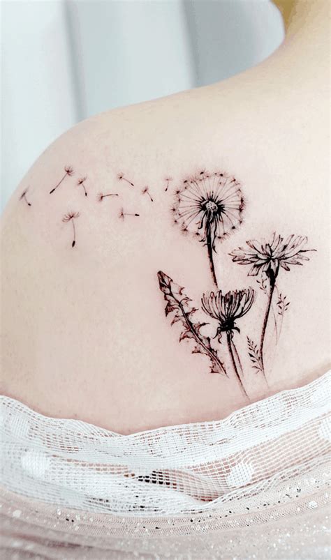 dandelion tattoo designs for women