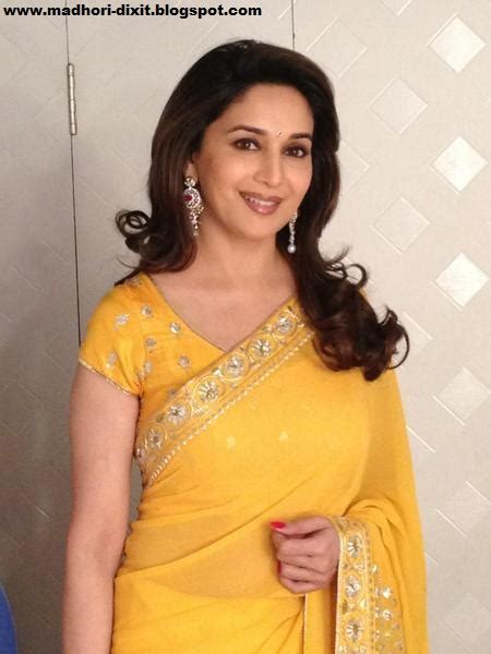 Gorgeous Diva Madhuri Dixit Sizzling Yellow Dress
