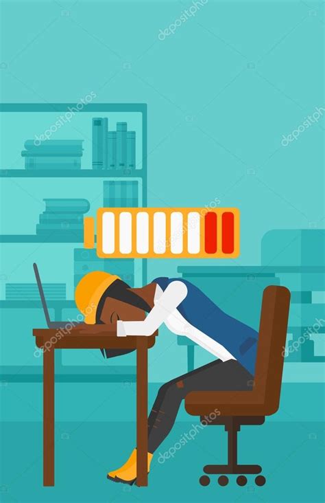 Employee Sleeping At Workplace Stock Vector Image By ©visualgeneration