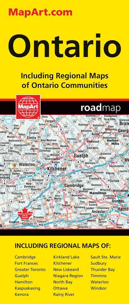 Ontario Road Map Living Waters Book And Toy Store