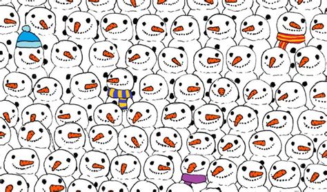 Can You Find The Panda In The Snowmen Puzzle Taking Over Facebook Here