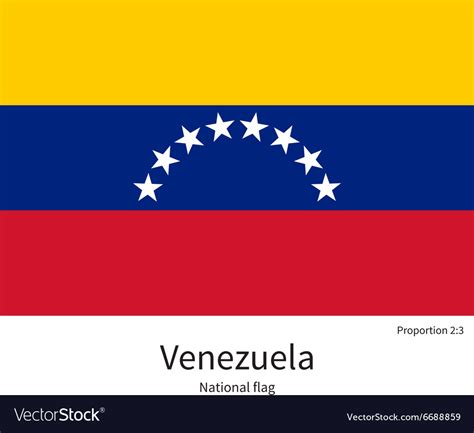 National Flag Of Venezuela With Correct Royalty Free Vector