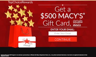 This major retailer, which has hundreds of stores throughout the u.s., carries clothing, housewares, jewelry, furniture, and more. GET A FREE MACY'S $500 GIFT CARD ! - Get it Free