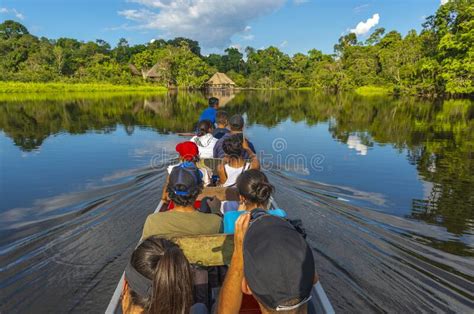 Canoe Transportation Amazon Rainforest Ecuador Editorial Photo