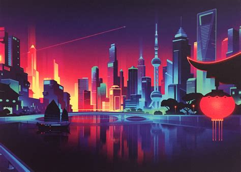 Animated Neon City Wallpaper 4k 2560x1440 Neon Wave Futuristic City