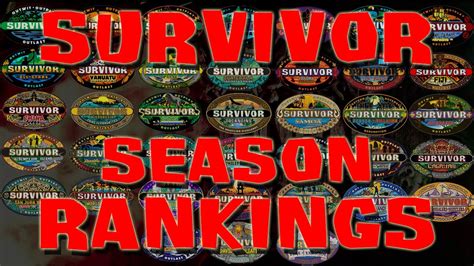 Survivor Season Rankings Youtube
