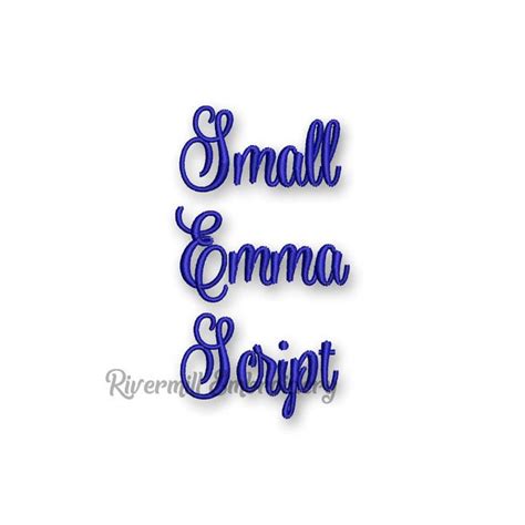 Small Emma Script Machine Embroidery Font Alphabet Embroidery Fonts
