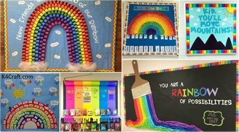 Rainbow Bulletin Board Ideas For Classroom Decoration Kids Art And Craft