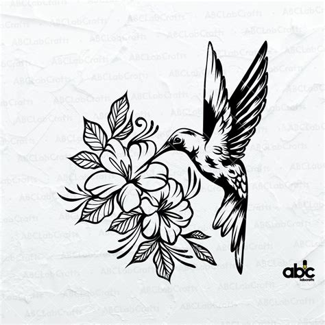Hummingbird Flowers Clip Art