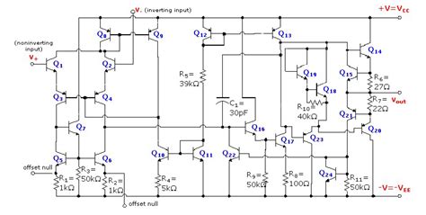 741 Op Amp Circuit Diagrams