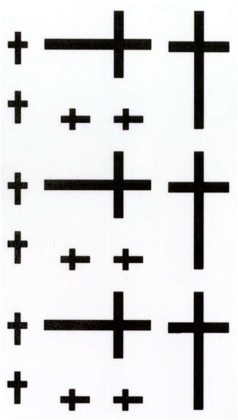 Small Crosses Temporary Tattoos 2 Sheets My Altar