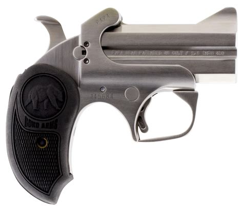 Bond Arms Papa Bear 45410 Derringer With Extended Big Bear Grips