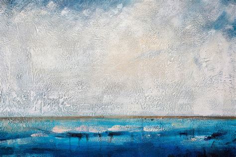 Original Large Deep Blue Sea Level Paintingocean Canvas Paintinglarge