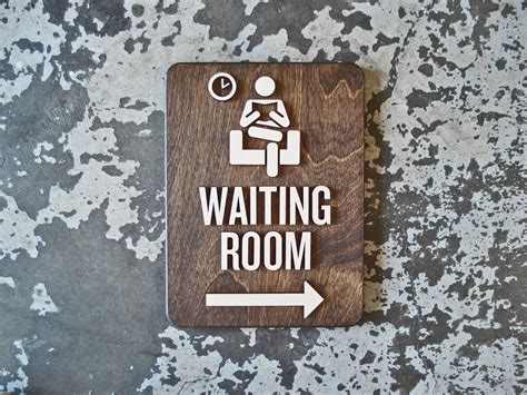 Waiting Room Office Sign With Or Without Arrow 9 X