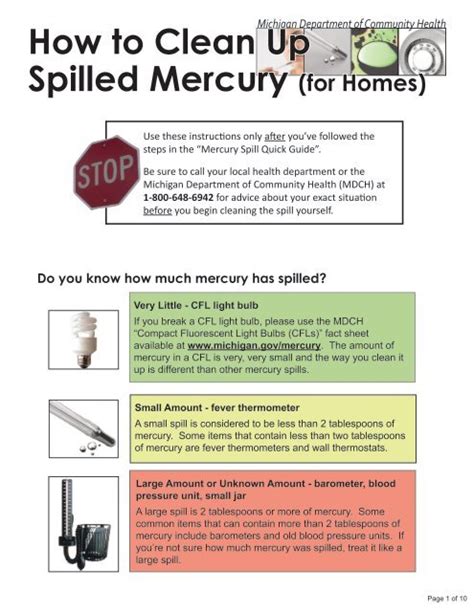 How To Clean Up Spilled Mercury For Homes