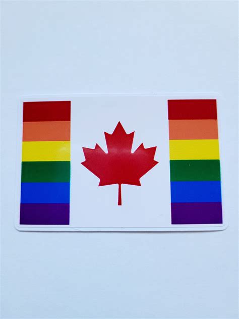Lgbtq Pride Canada Flag Permanent Or Removable Waterproof Etsy