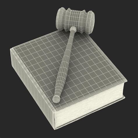3d Law Book And Gavel Model 3d Molier International